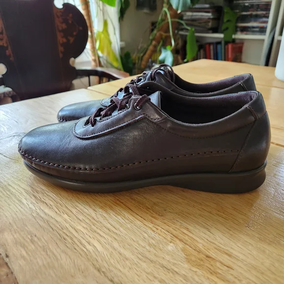 SAS Womens Leather‎ TRAVELER Athletic Oxford Walking Shoes Brown Size 9N